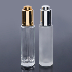 Оптовое производство Sliver Gold Эфирное масло Frost Serum Пустая роскошная стеклянная бутылка-капельница 30 мл