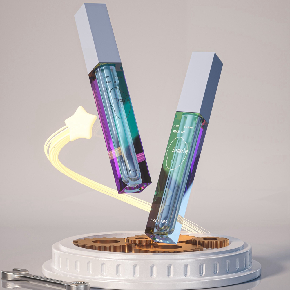 Новый продукт 4 мл тюбики для тела PETG Square Transparency Lip Gloss Tubes
