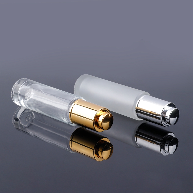 Оптовое производство Sliver Gold Эфирное масло Frost Serum Пустая роскошная стеклянная бутылка-капельница 30 мл