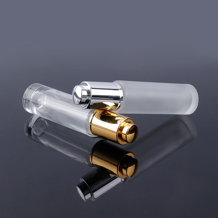 Оптовое производство Sliver Gold Эфирное масло Frost Serum Пустая роскошная стеклянная бутылка-капельница 30 мл