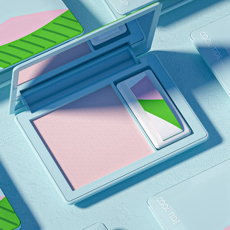 Высококачественный новый тип, специальный дизайн, профессиональный завод, высококачественный пустой двойной пользовательский чехол для палитры теней для век